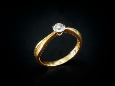 Anello Solitario giallo