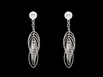 Orecchini fili di luce bianco