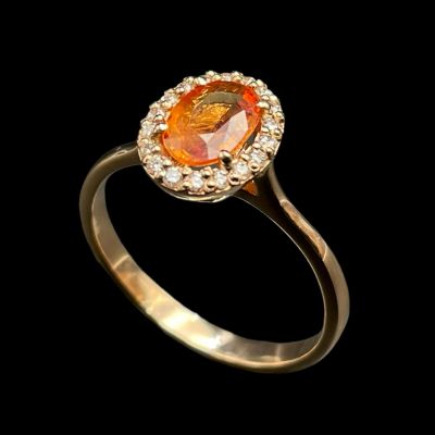 Anello zaffiro arancio