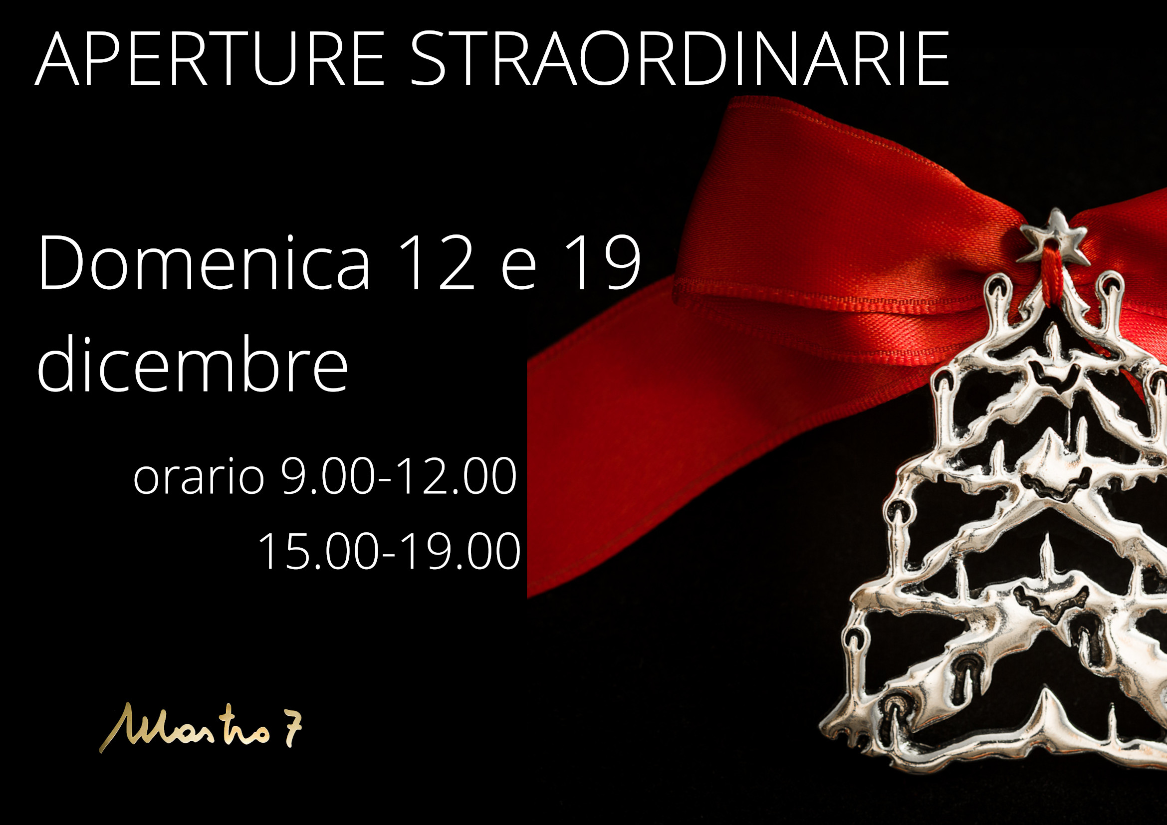 Aperture Straordinarie Dicembre