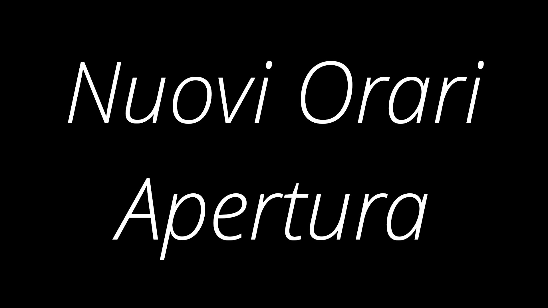 Nuovo orario apertura